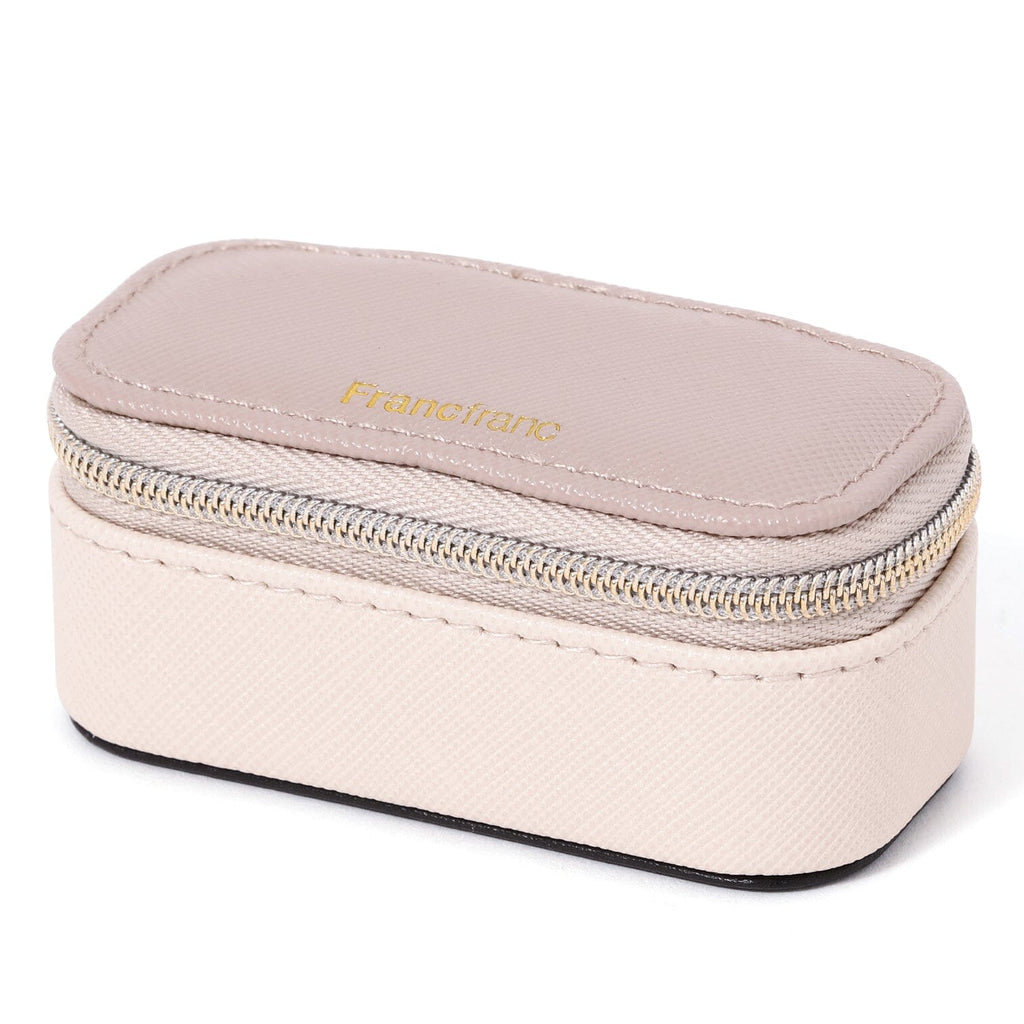 Bicolor Mini Travel Jewelry Box  Ivory