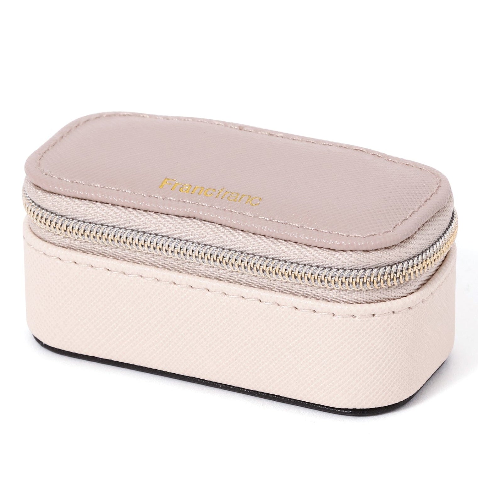 Bicolor Mini Travel Jewelry Box  Ivory