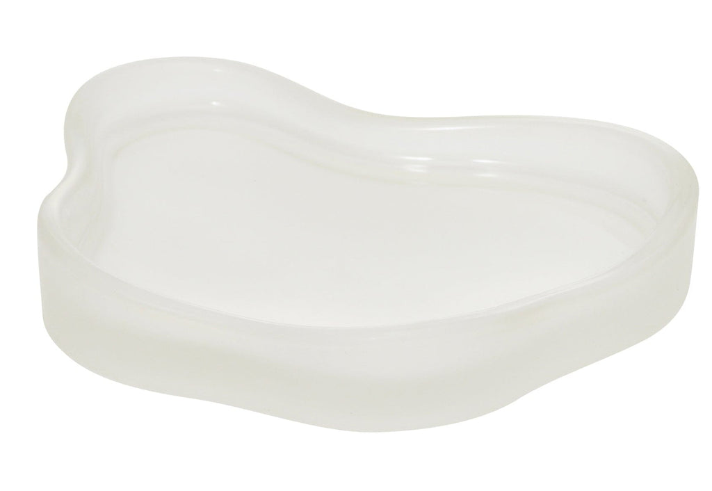 Glass Wave Accessory Tray White