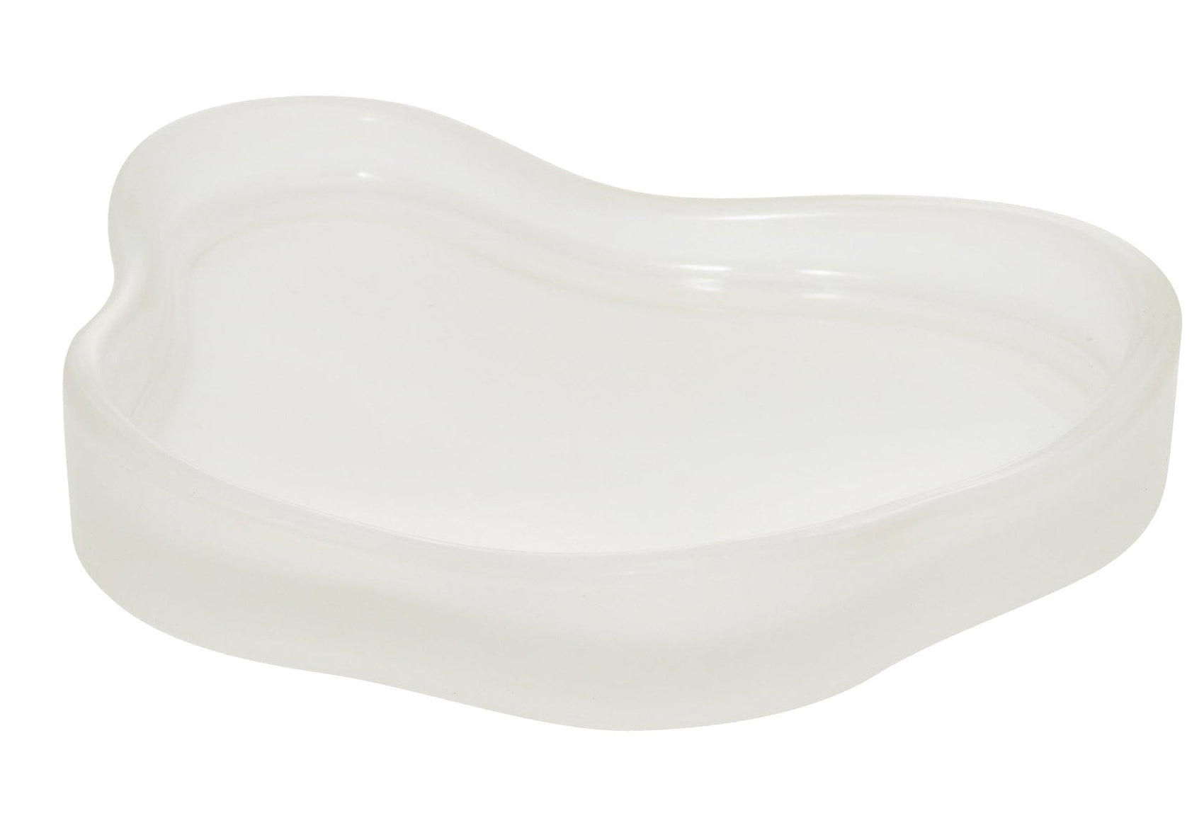 Glass Wave Accessory Tray White