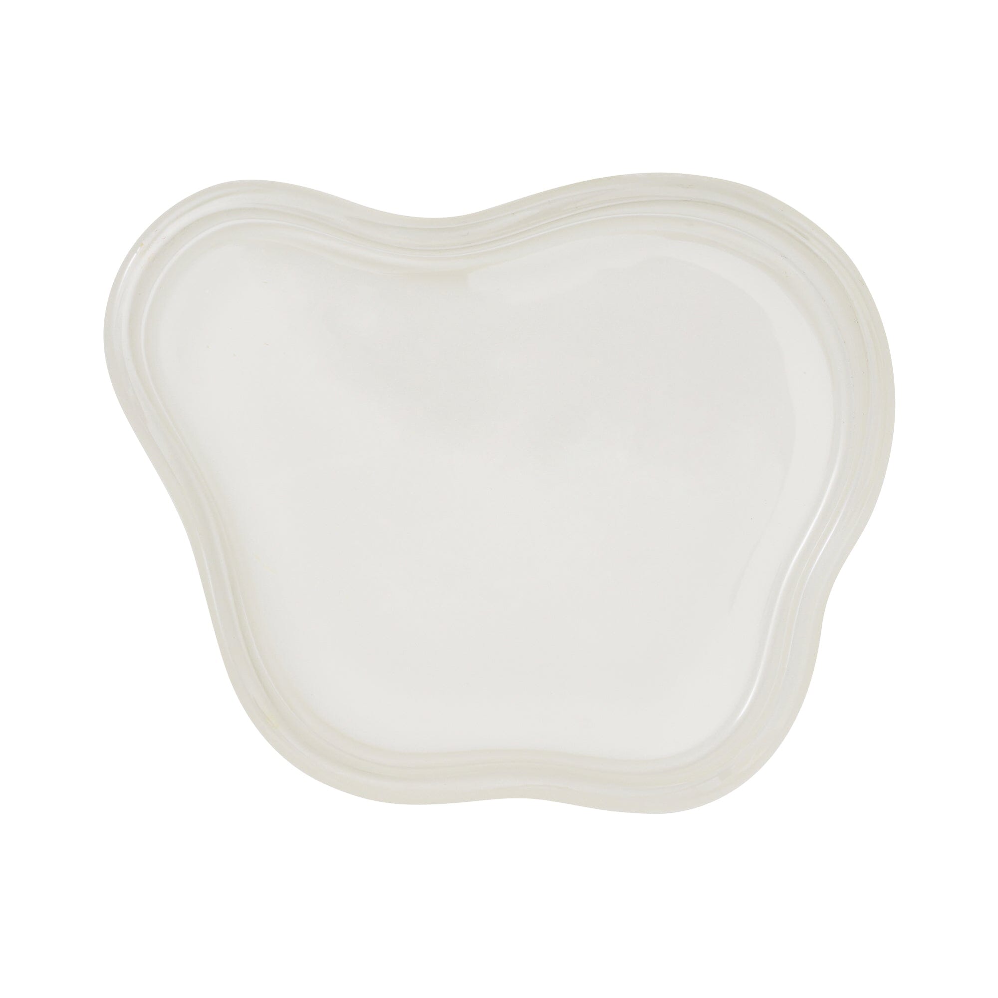 Glass Wave Accessory Tray White