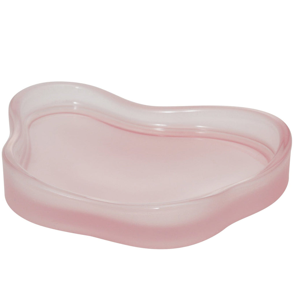 Glass Wave Accessory Tray Pink